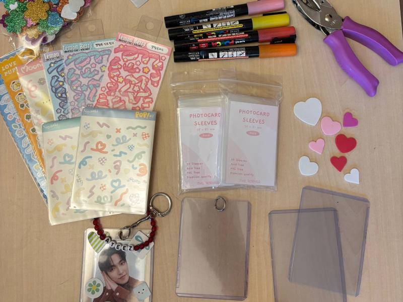 Fotografi af kreamaterialer til photocardholder